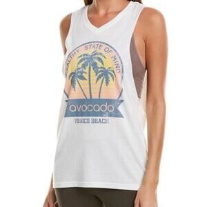 NWT Avocado Vintage Inspired White Tank/Muscle Tee - Sz L